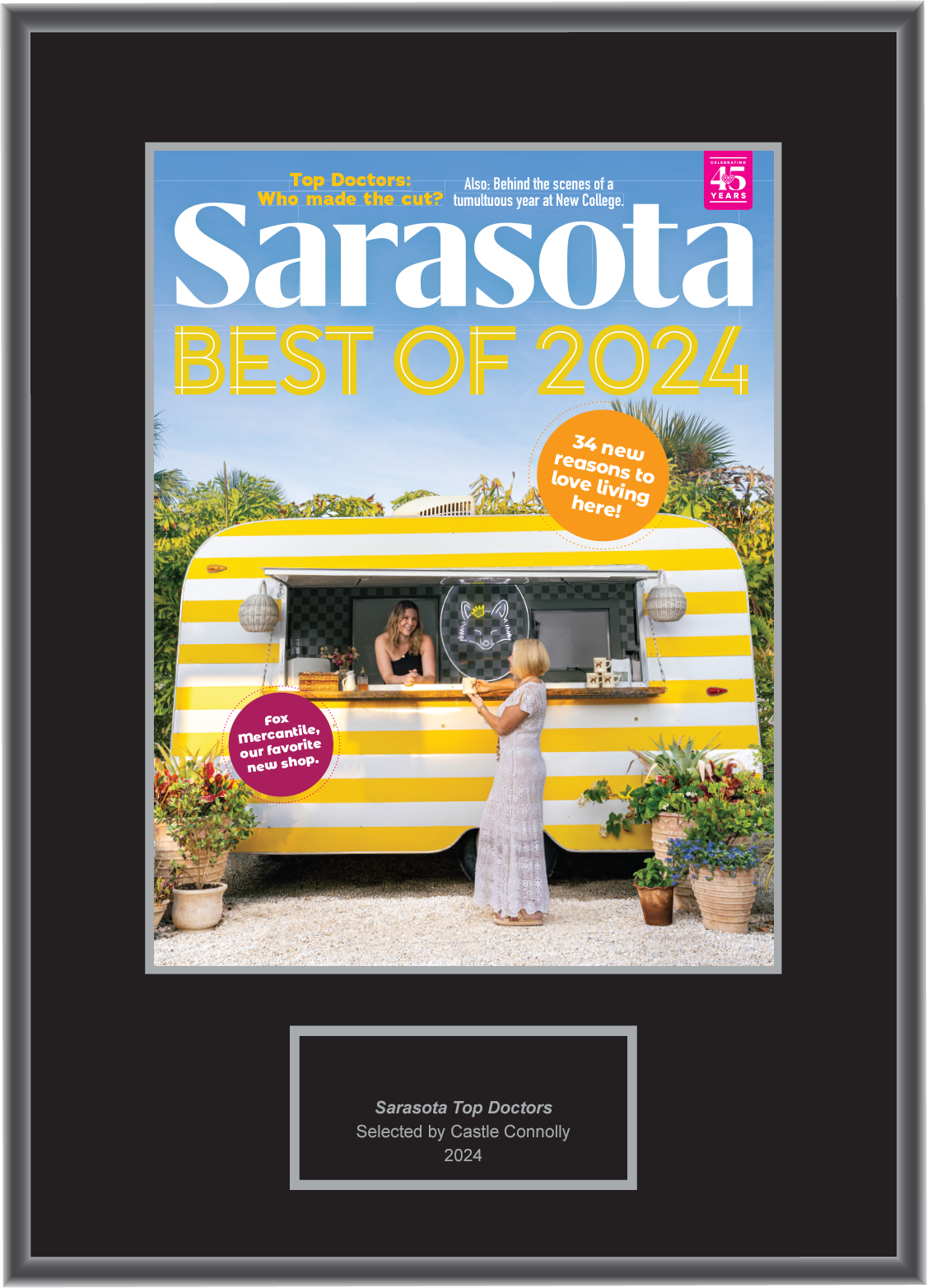 2024 Regional - Sarasota Magazine - Plaque