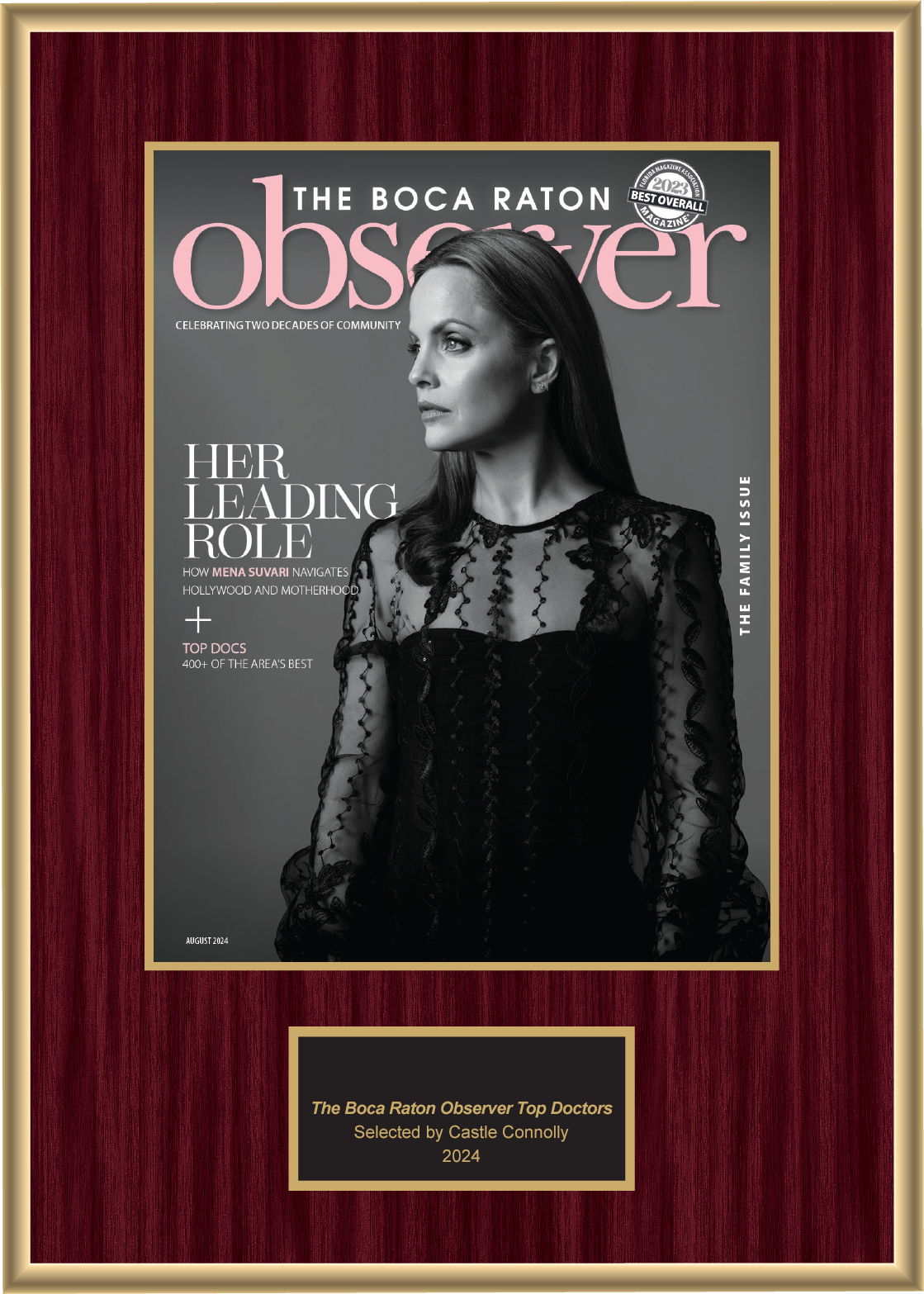 2024 Regional - Boca Raton Observer - Plaque