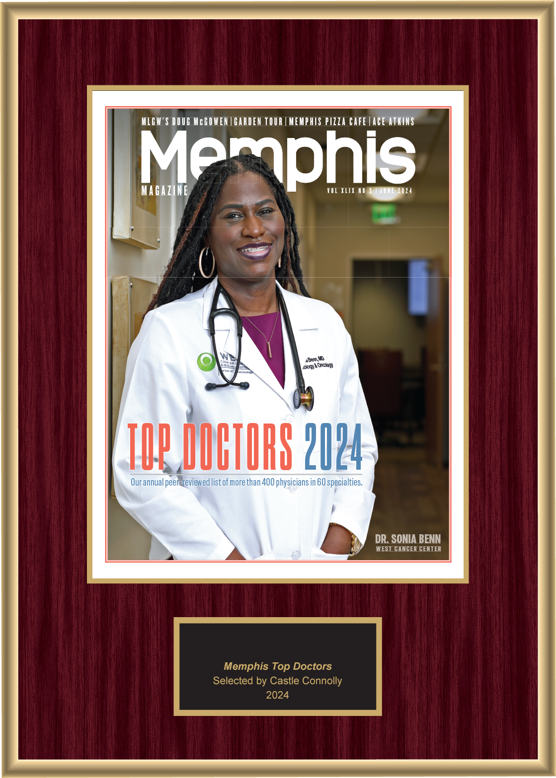2024 Regional - Memphis Magazine - Plaque