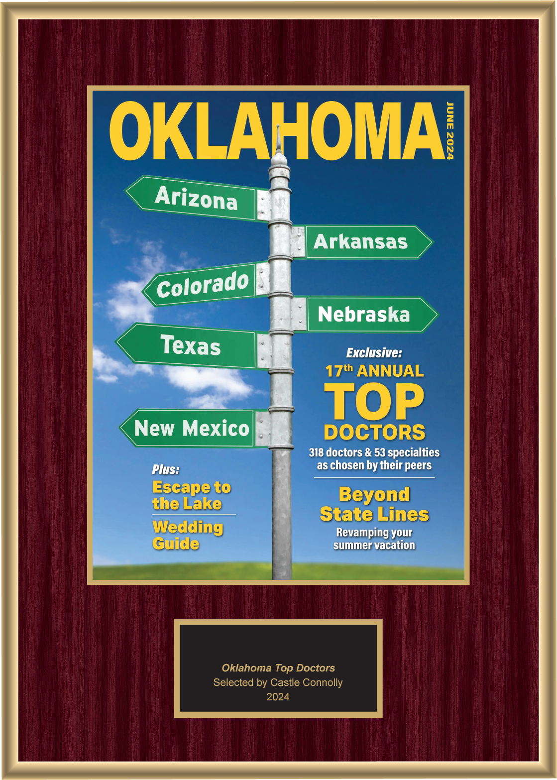 2024 Regional - Oklahoma Magazine - Plaque