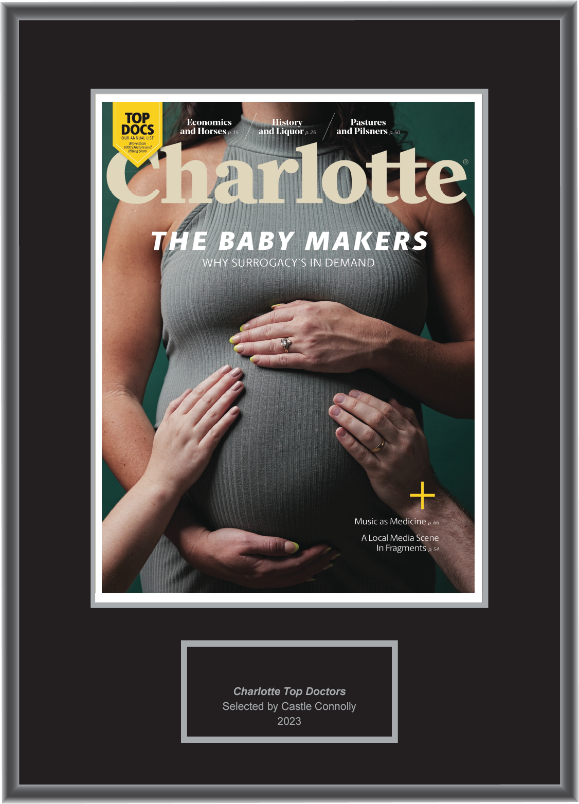 Charlotte Magazine Top Doctors 2023 - Plaque