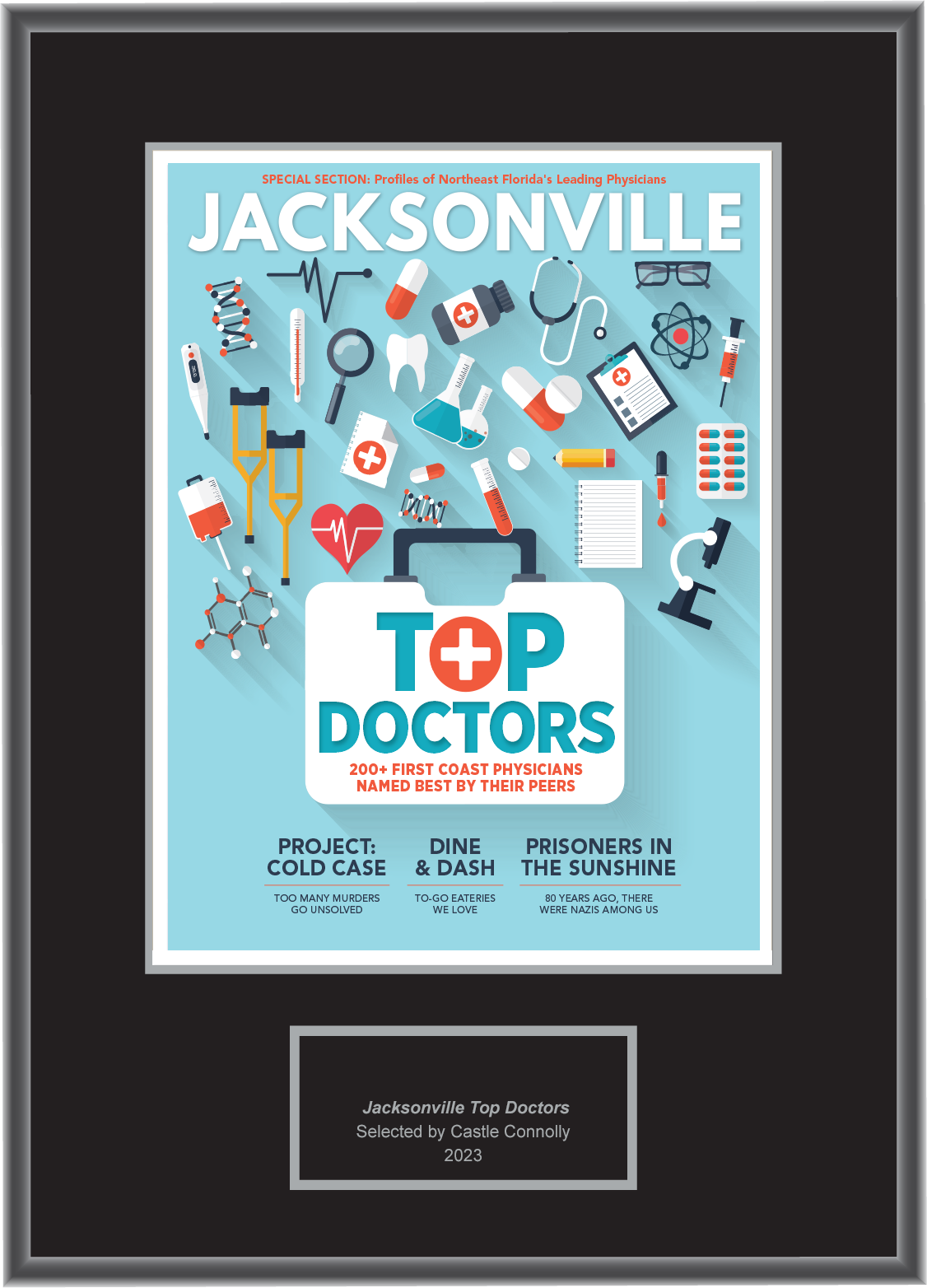 Jacksonville Magazine Top Doctors 2023 - Plaque