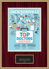 Load image into Gallery viewer, Jacksonville Magazine Top Doctors 2023 - Plaque
