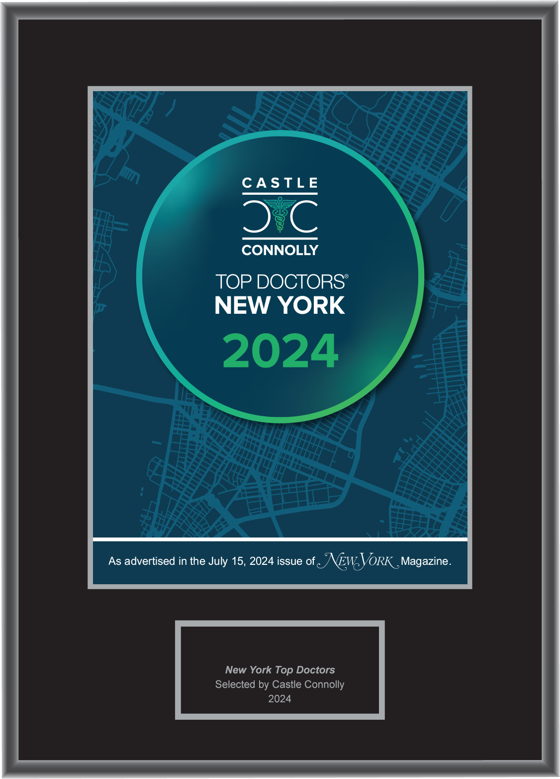 2024 Regional - New York Magazine - Plaque