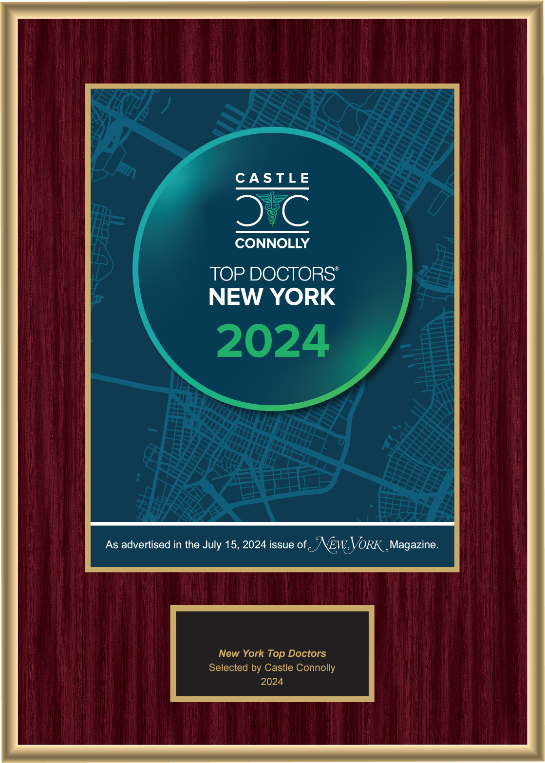 2024 Regional - New York Magazine - Plaque