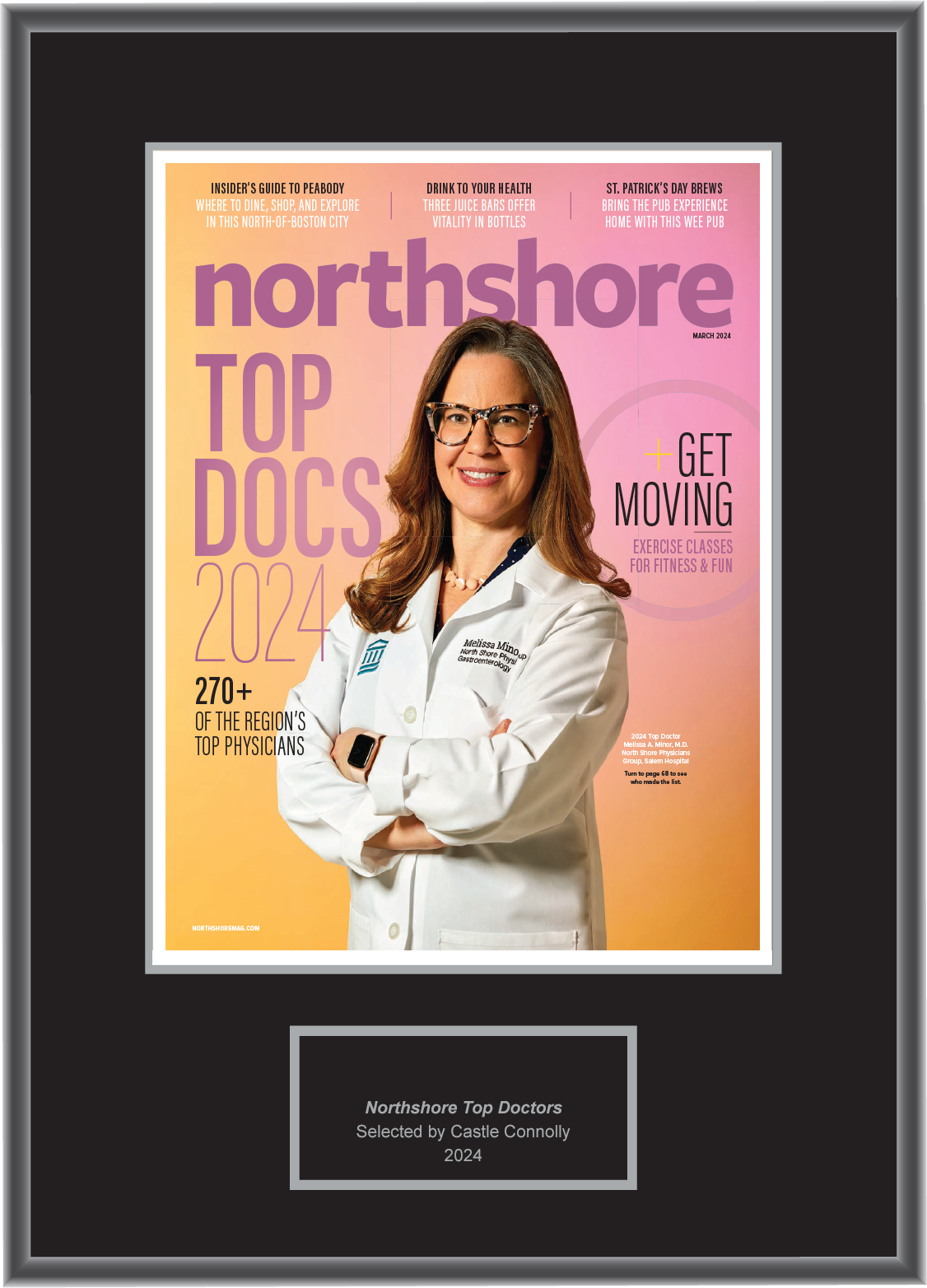 Northshore Magazine Top Doctors 2024 - Plaque