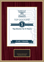 Load image into Gallery viewer, 5 Year Anniversary - Top Doctors - Plaque

