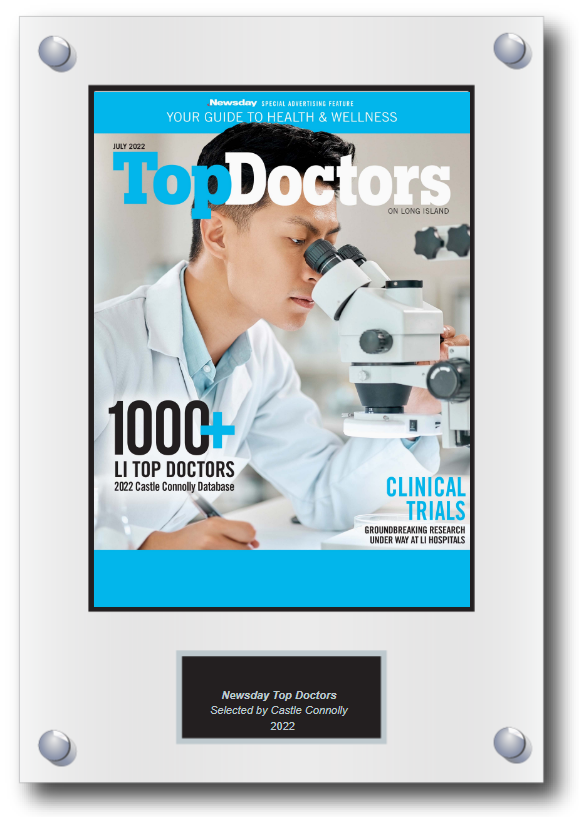 NewsDay Magazine Top Doctors 2022 Plaque Castle Connolly Top Doctors