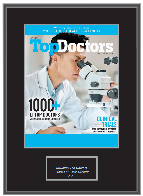 NewsDay Magazine Top Doctors 2022 - Plaque