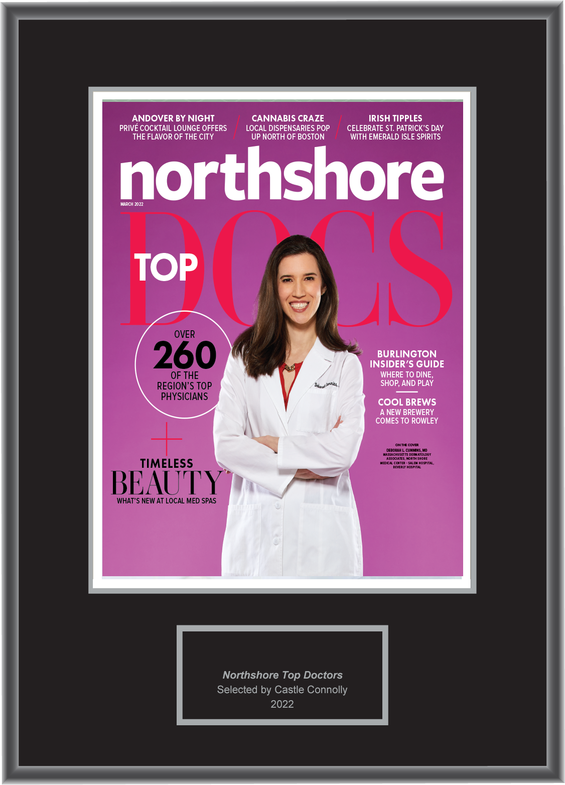 Northshore Magazine Top Doctors 2022 - Plaque