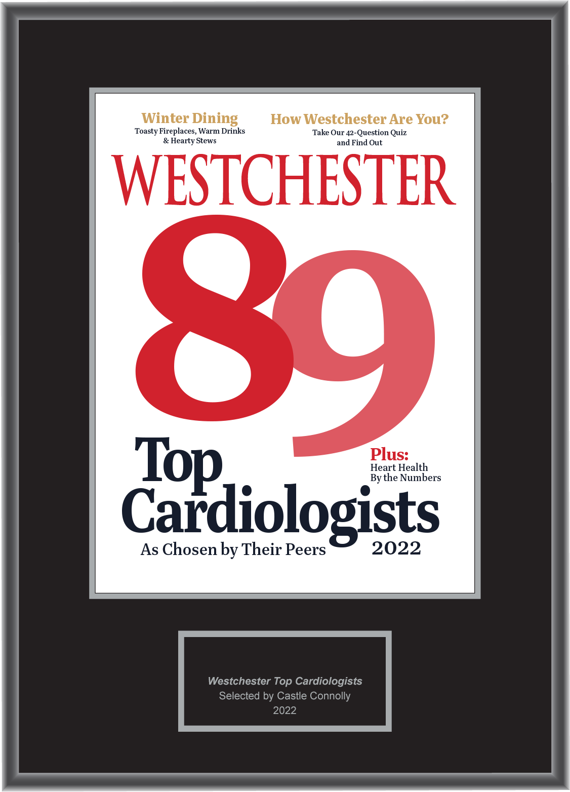 Westchester Magazine Top Cardiologists 2022 - Plaque